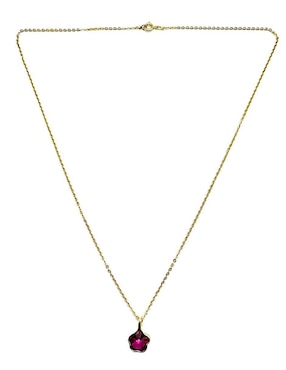 Collar de flor Moon de oro laminado 10 K