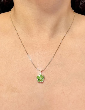 Collar de flor Moon de oro laminado 10 K