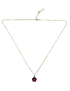 Collar de flor Moon de oro laminado 10 K