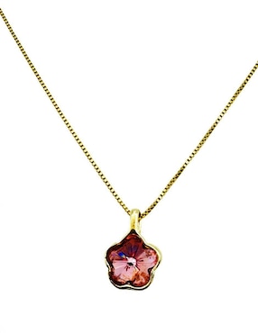 Collar de flor Moon de oro laminado 10 K