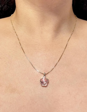 Collar de flor Moon de oro laminado 10 K