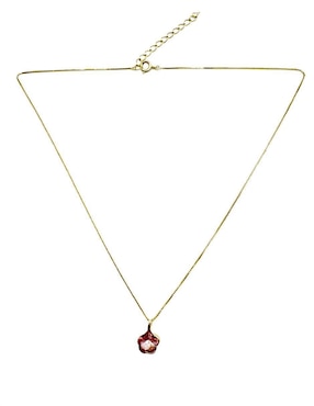Collar de flor Moon de oro laminado 10 K
