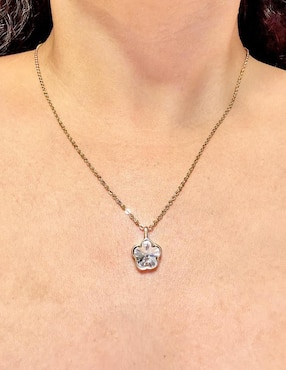 Collar de flor Moon de oro laminado 10 K