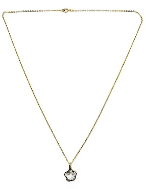 Collar de flor Moon de oro laminado 10 K