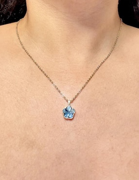 Collar de flor Moon de oro laminado 10 K