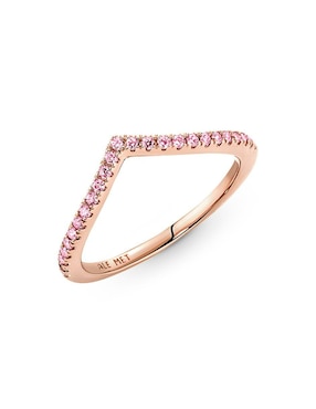 Anillo Pandora Timeless de plata P 925 zirconia cúbica con acabado baño de oro rosa