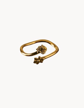 Imagen de producto Anillo Apodemia Jiaoren perla con acabado baño de oro 18 k