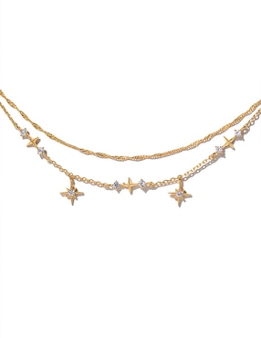 Pulsera Girls Crew 18 k Wandering con acabado chapa de oro