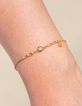 Brazalete Girls Crew 18 K Galaxy con acabado chapa de oro