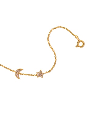 Pulsera Girls Crew 18 k Celestial Serenity con acabado chapa de oro