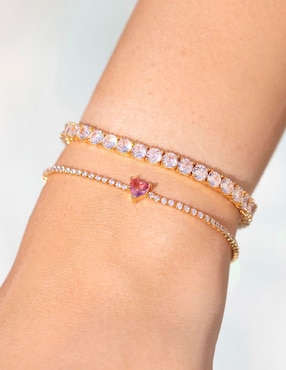 Brazalete Girls Crew 18 K Classic con acabado chapa de oro