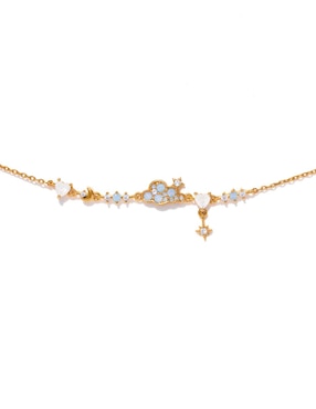 Pulsera Girls Crew 18 k con acabado chapa de oro