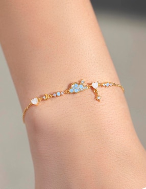 Pulsera Girls Crew 18 k con acabado chapa de oro