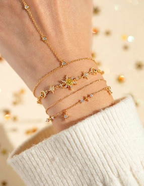 Pulsera Girls Crew 18 K Galaxy con acabado chapa de oro