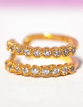 Ear cuff Girls Crew Classic 18 k con acabado chapa de oro