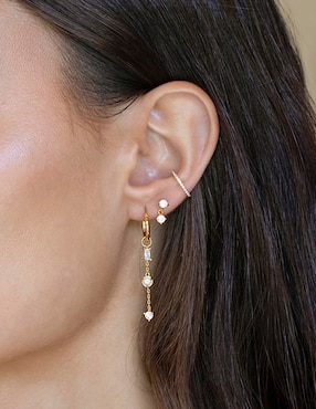 Ear cuff Girls Crew Classic 18 k con acabado chapa de oro