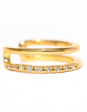 Ear cuff Girls Crew Golden Moments 18 k con acabado chapa de oro zirconia cúbica