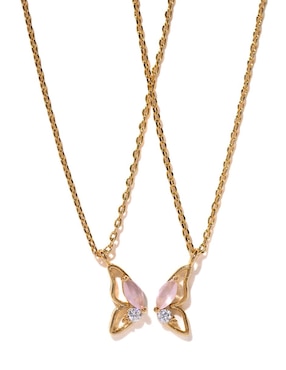 Set collar de mariposa Girls Crew Garden 18 K