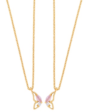 Set collar de mariposa Girls Crew Garden 18 K