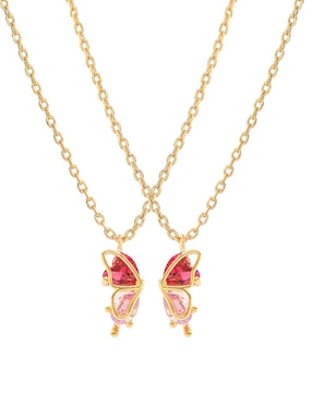 Set collar de mariposa Girls Crew Garden 18 K