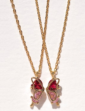 Set collar de mariposa Girls Crew Garden 18 K