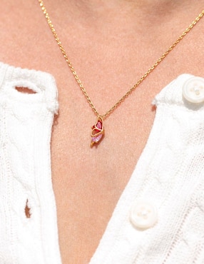 Set collar de mariposa Girls Crew Garden 18 K