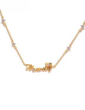 Collar de texto Girls Crew Howdy 18 K