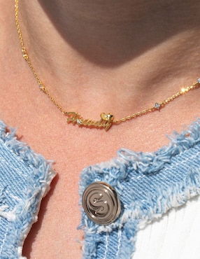 Collar de texto Girls Crew Howdy 18 K