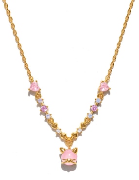 Collar de gato Girls Crew Kitty Kat de baño de oro 18 K