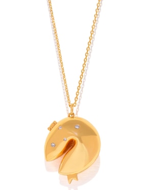 Collar con dije Girls Crew Food de baño de oro 18 K