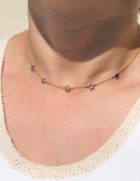 Collar de estrella Girls Crew Galaxy 18 K