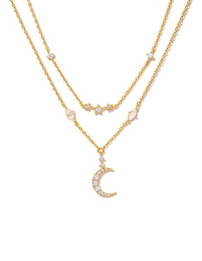 Collar Girls Crew Galaxy de baño de oro 18 K