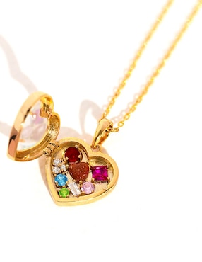 Collar con dije de corazón Girls Crew 18 K