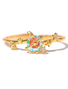 Anillo Girls Crew Galaxy zirconia cúbica chapa de oro