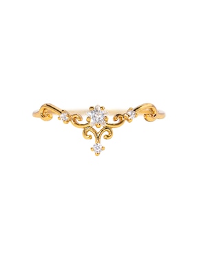 Anillo circular Girls Crew Wish Granted zirconia cúbica chapa de oro