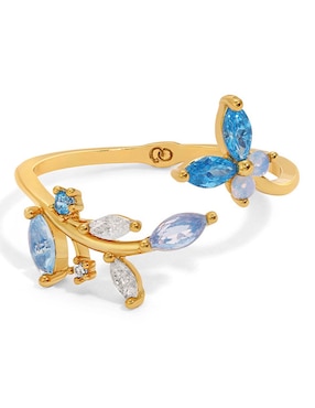 Anillo de flor Girls Crew zirconia brillante