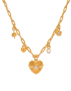 Collar con dije de corazón Girls Crew 18 K