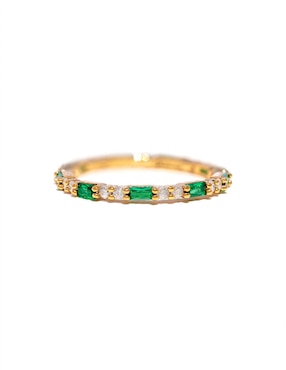 Anillo Girls Crew Harry Potter Slytherin House zirconia cúbica chapa de oro