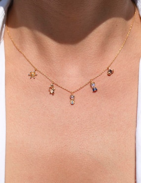 Collar frozen Girls Crew Disney de baño de oro 18 K