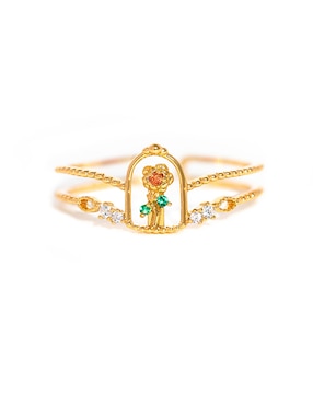 Anillo de flor Girls Crew chapa de oro