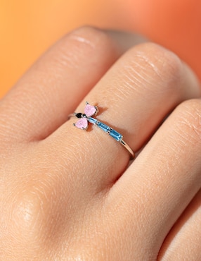 Anillo Girls Crew Disney zirconia cúbica chapa de oro