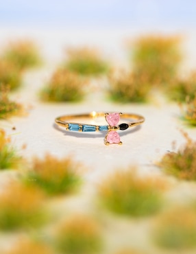 Anillo Girls Crew Disney zirconia cúbica chapa de oro