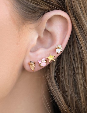 Set ear cuff Toy Story Girls Crew Disney 18 k con acabado chapa de oro zirconia cúbica