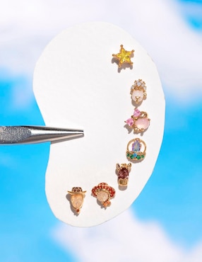 Set ear cuff Toy Story Girls Crew Disney 18 k con acabado chapa de oro zirconia cúbica