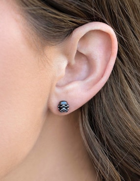 Aretes cortos Stormtrooper Girls Crew Star Wars con acabado chapa de bronce
