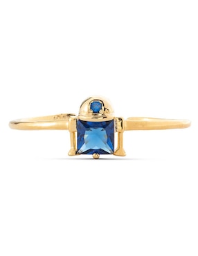 Anillo Girls Crew Star Wars R2-D2 zirconia cúbica chapa de oro