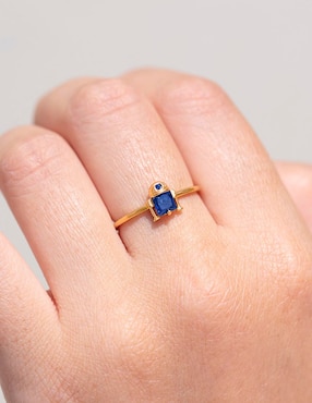 Anillo Girls Crew Star Wars R2-D2 zirconia cúbica chapa de oro