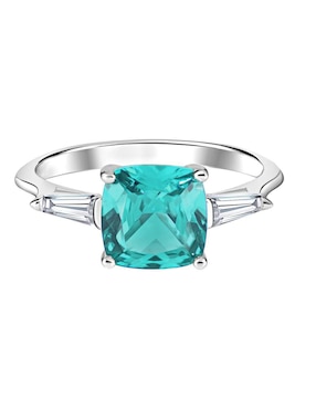 Anillo cuadrado Gladkova Joyería P 925 de plata turmalina brillante