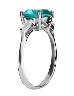 Anillo cuadrado Gladkova Joyería P 925 de plata turmalina brillante