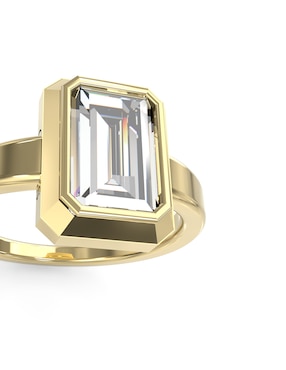 Anillo rectangular Guess 4G Light circonita brillante